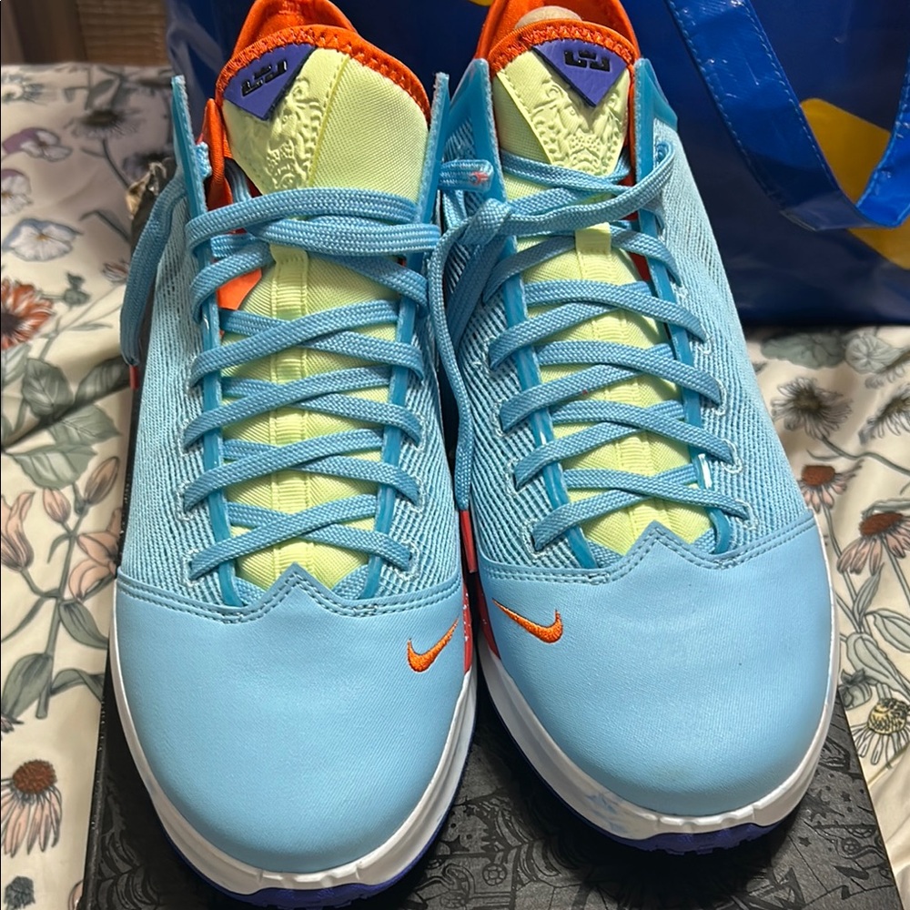 Nike Blue and Orange Athletic Shoes